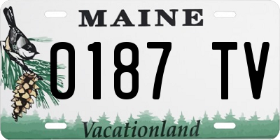 ME license plate 0187TV
