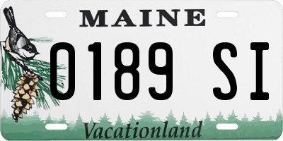 ME license plate 0189SI