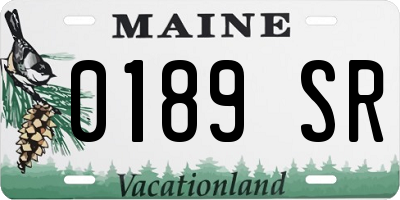 ME license plate 0189SR