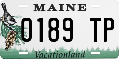 ME license plate 0189TP