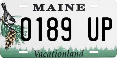ME license plate 0189UP