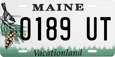 ME license plate 0189UT