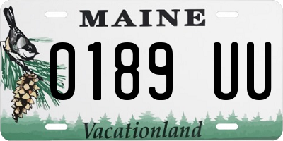 ME license plate 0189UU