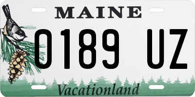 ME license plate 0189UZ