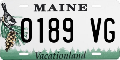 ME license plate 0189VG