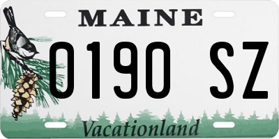 ME license plate 0190SZ