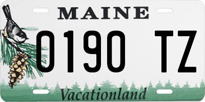 ME license plate 0190TZ