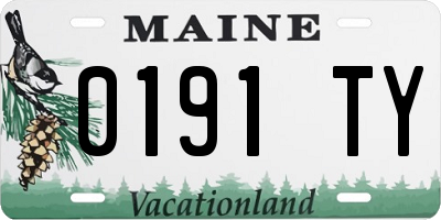 ME license plate 0191TY