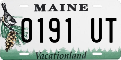 ME license plate 0191UT