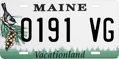 ME license plate 0191VG