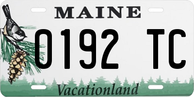 ME license plate 0192TC