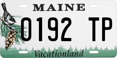 ME license plate 0192TP