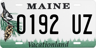 ME license plate 0192UZ