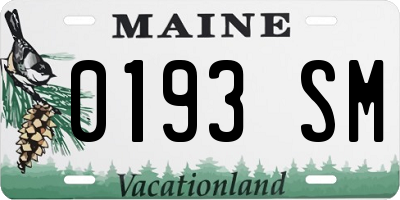 ME license plate 0193SM