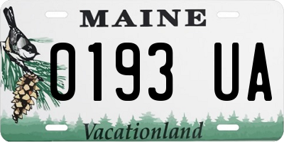 ME license plate 0193UA