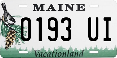 ME license plate 0193UI