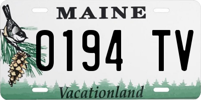 ME license plate 0194TV