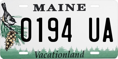 ME license plate 0194UA