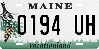 ME license plate 0194UH