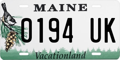 ME license plate 0194UK