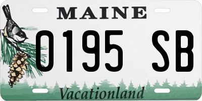 ME license plate 0195SB