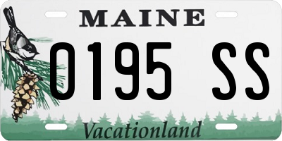 ME license plate 0195SS