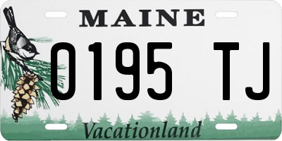 ME license plate 0195TJ