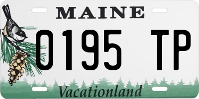 ME license plate 0195TP