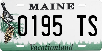 ME license plate 0195TS