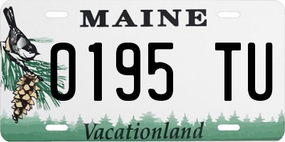 ME license plate 0195TU