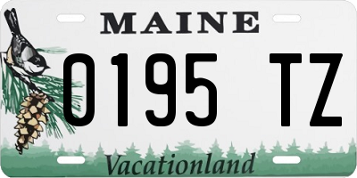 ME license plate 0195TZ