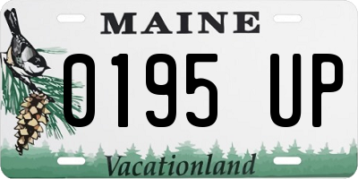 ME license plate 0195UP