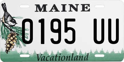 ME license plate 0195UU