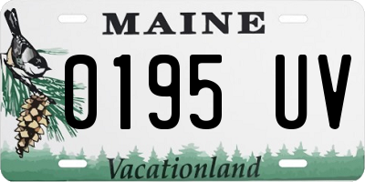 ME license plate 0195UV