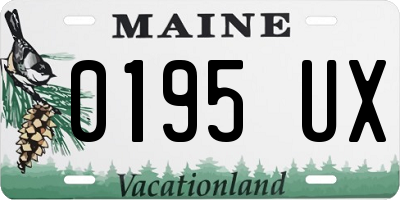 ME license plate 0195UX