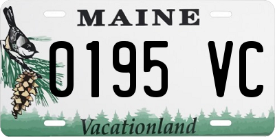 ME license plate 0195VC