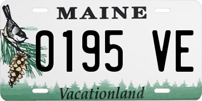 ME license plate 0195VE