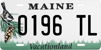 ME license plate 0196TL