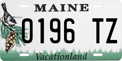 ME license plate 0196TZ
