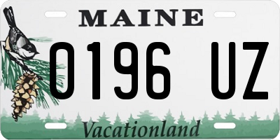 ME license plate 0196UZ