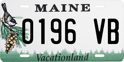 ME license plate 0196VB