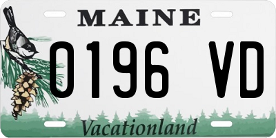 ME license plate 0196VD
