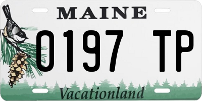 ME license plate 0197TP