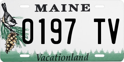 ME license plate 0197TV