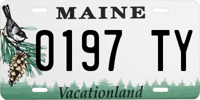 ME license plate 0197TY