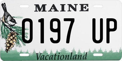 ME license plate 0197UP