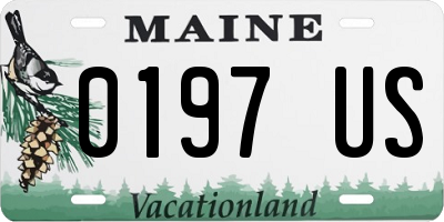 ME license plate 0197US