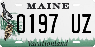 ME license plate 0197UZ