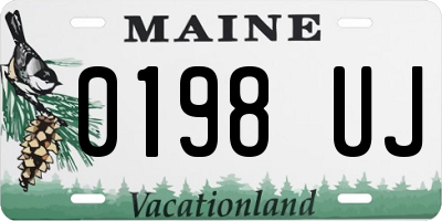 ME license plate 0198UJ