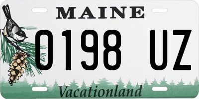 ME license plate 0198UZ